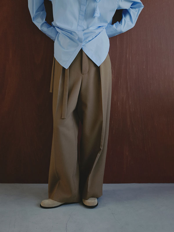 SANTEデザインベルトダブルフェイスパンツ