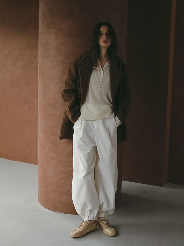 コーデュロイカーブジョガーパンツ