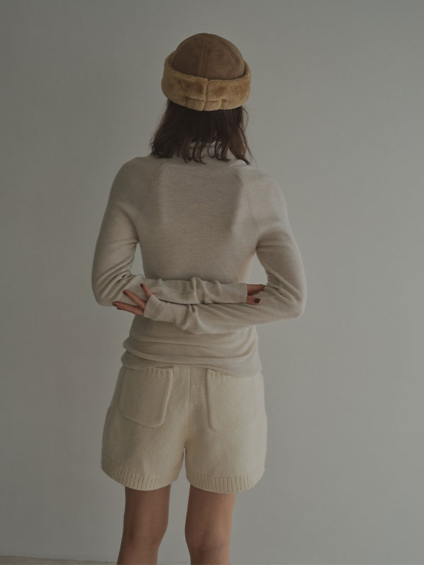 ローゲージニットショートパンツ