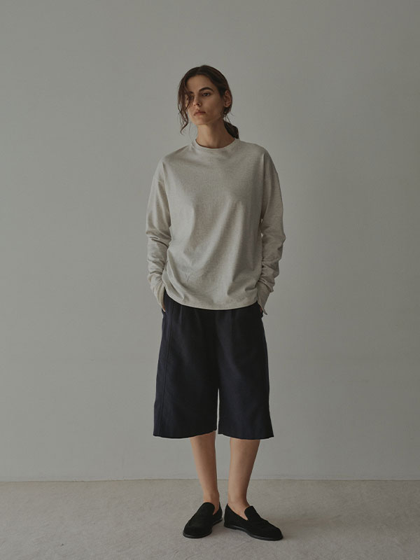 スウェードフラットローファー