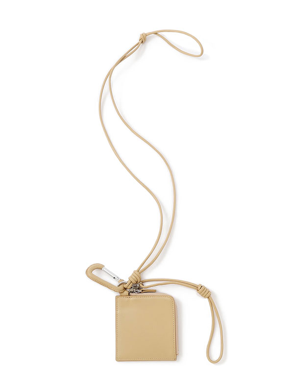 レザーコードカラビナスクエアパース