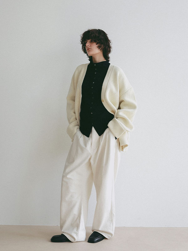 ダブルフェイスＶネックニットカーディガン