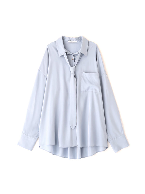 キュプラネクタイオーバーサイズシャツ