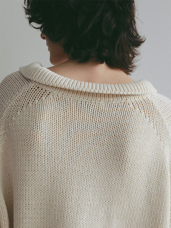 オーバーサイズスキッパーニットプルオーバー