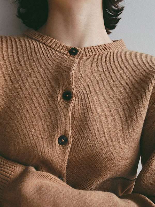 ミドルゲージコンパクトニットカーディガン