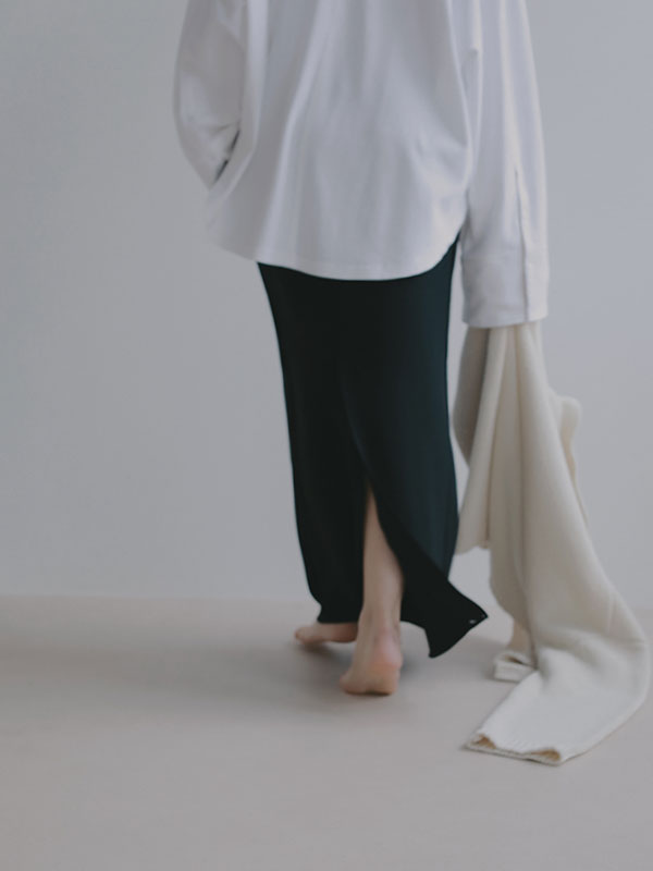 ダブルフェイスIラインスカート