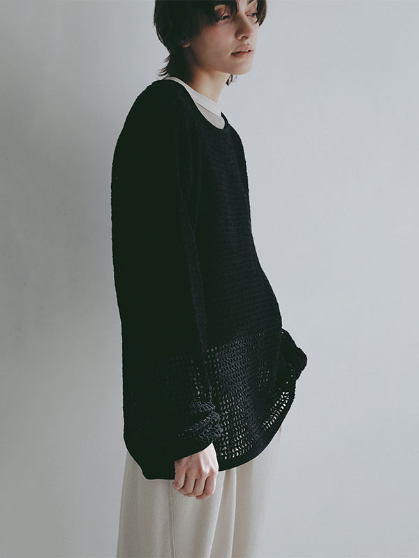 シアークロシェニットプルオーバー