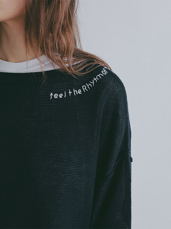 エンブロイダリーローゲージニットプルオーバー