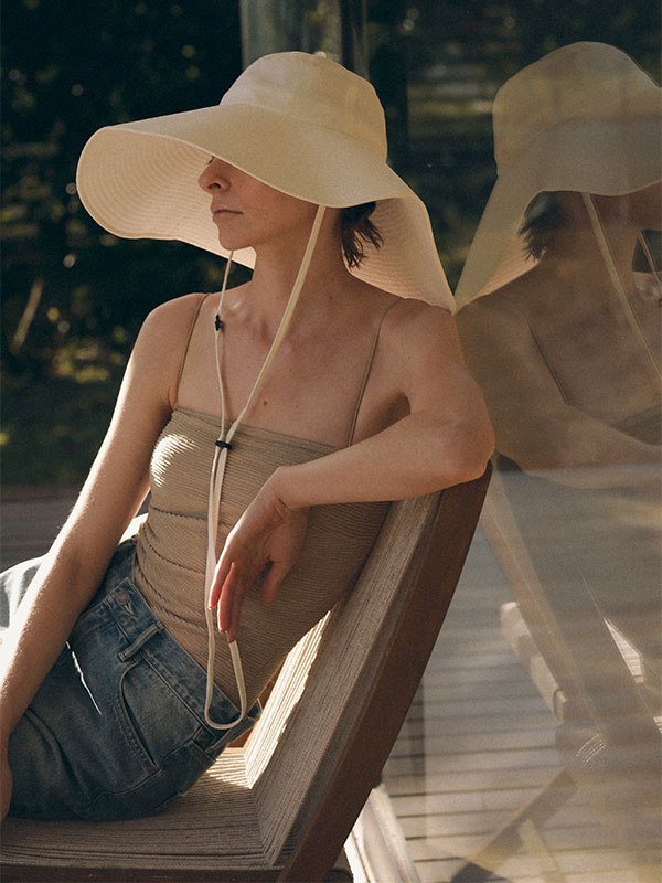 ワイドブリムシェードハット