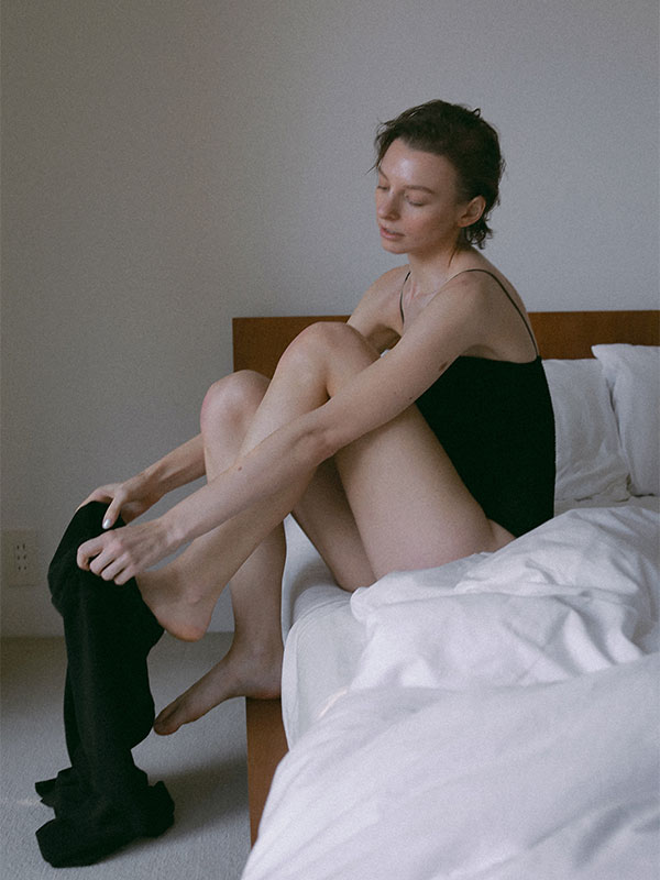 ナローストラップジャガードスウィムウェア