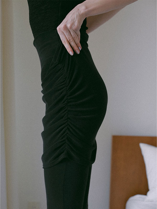 パイルギャザーミニスカート