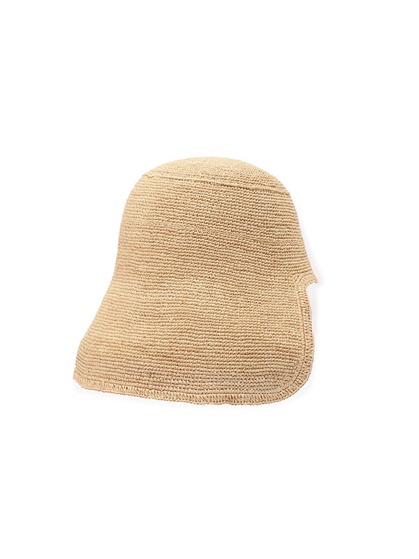 ラフィアボンネットハット