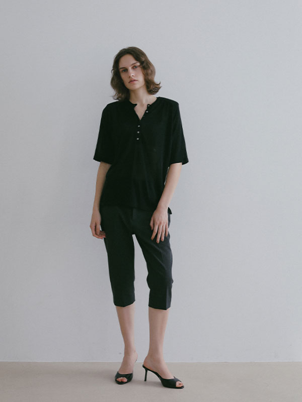 ショルダーパットニットTee