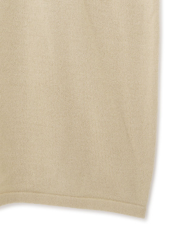 ウールラウンドネックIラインニットワンピース