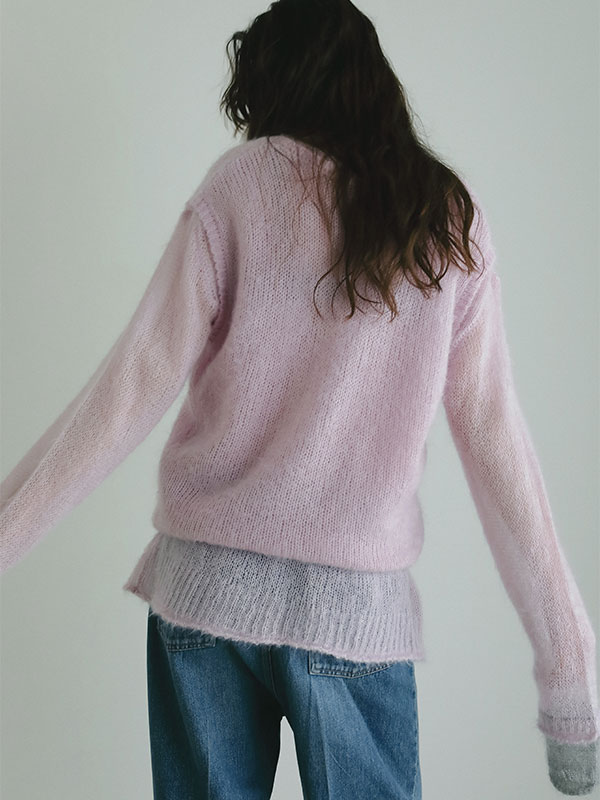 スーパーキッドモヘヤスリーブレスニットプルオーバー