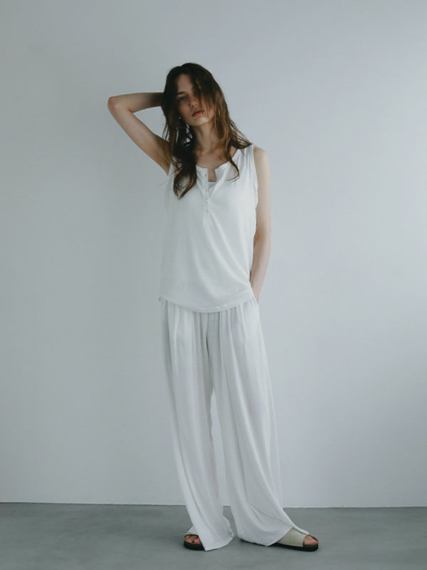 エアリーカットセミワイドパンツ