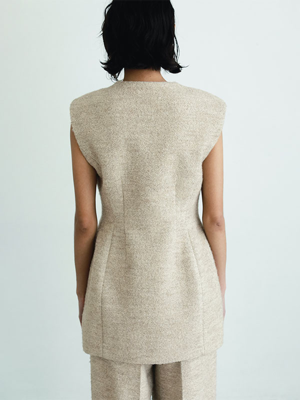 SANTEヘリンボーンツィードベスト