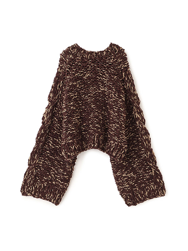 ハンドニットケーブルプルオーバー