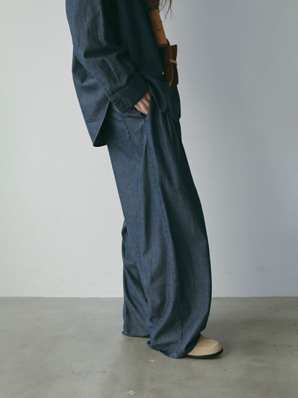 テンセルデニムリラクシーパンツ