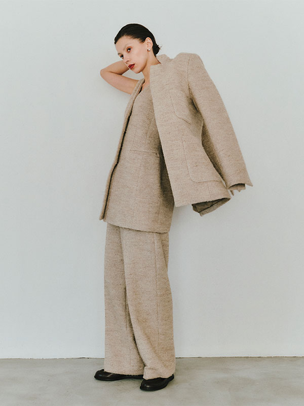 SANTEヘリンボーンツィードパンツ