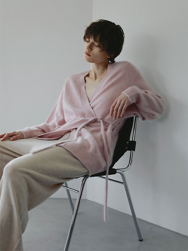 SANTEカシミヤヘアリーニットカーディガン