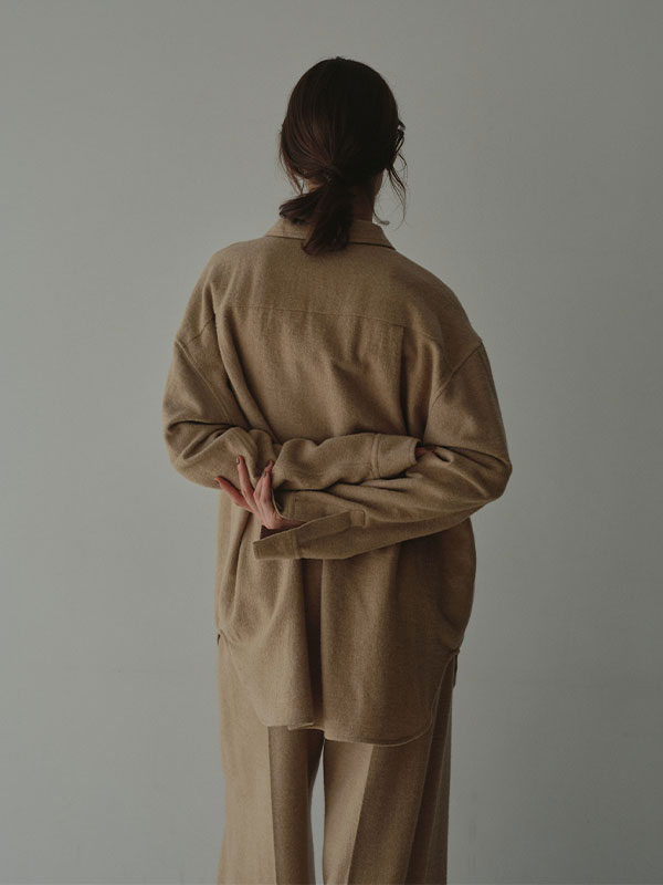 ウールツイルオーバーサイズシャツ