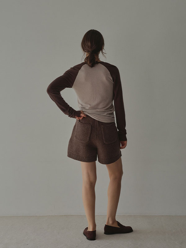 ローゲージニットショートパンツ