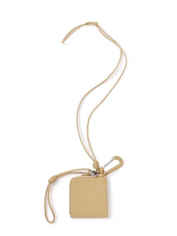 レザーコードカラビナスクエアパース