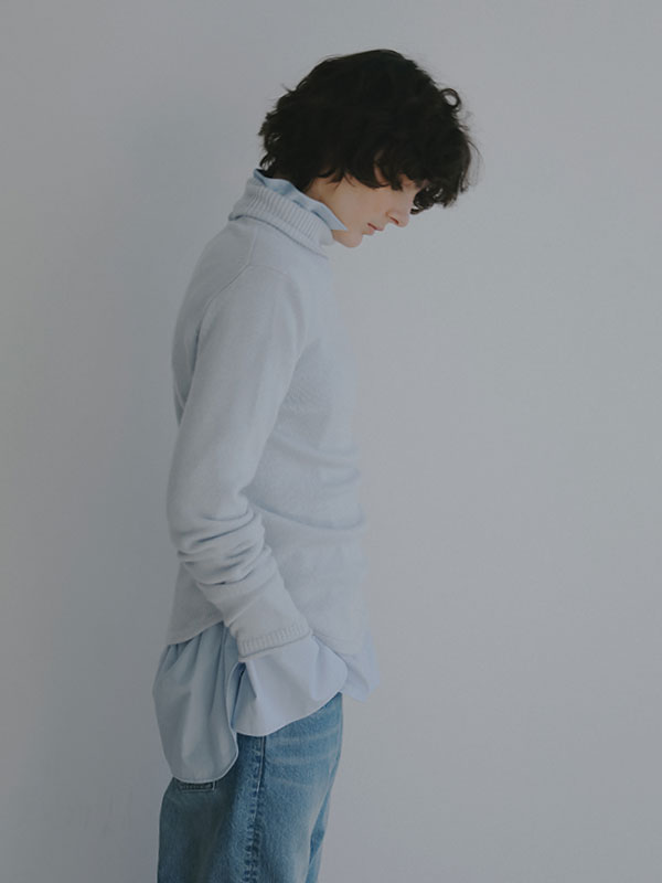 ウールカシミヤタートルネックニットプルオーバー