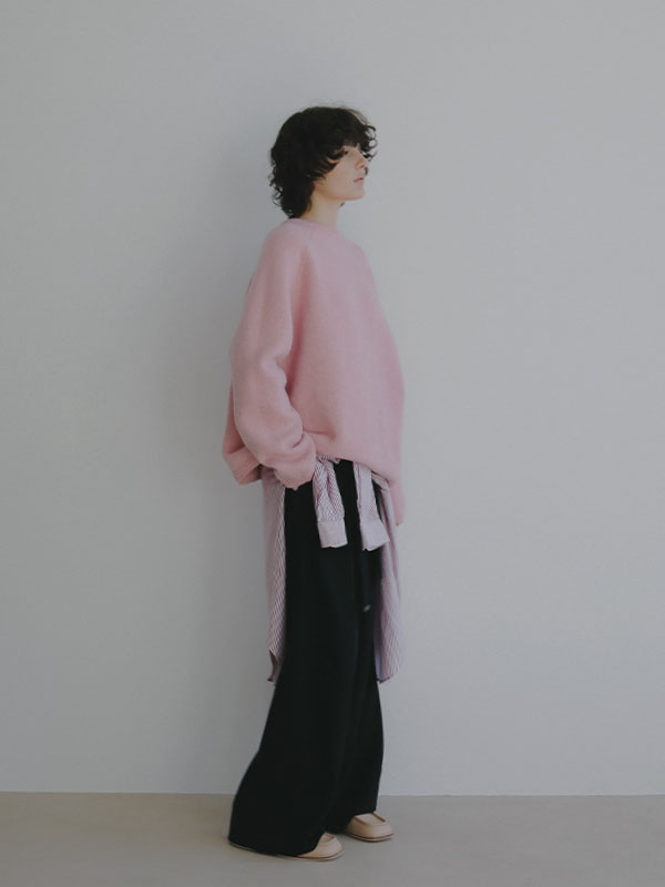 リバーシブルボックスニットプルオーバー