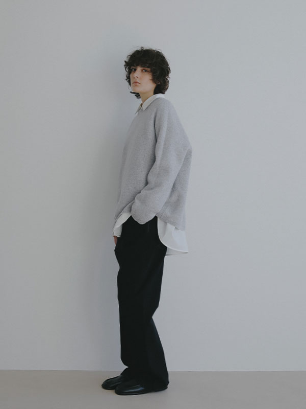 リバーシブルボックスニットプルオーバー