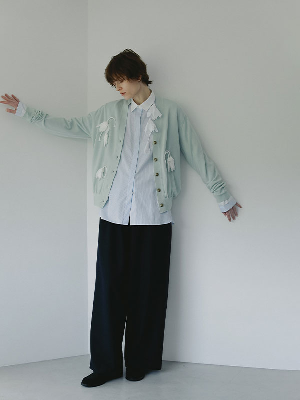 SANTEデザインタックメルトンパンツ