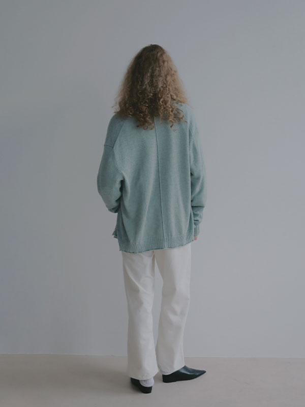 リリヤーンリネンVネックカーディガン