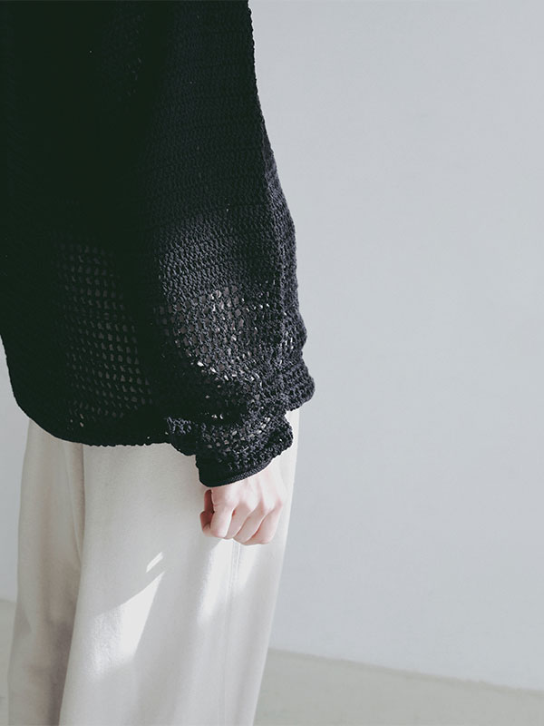 シアークロシェニットプルオーバー