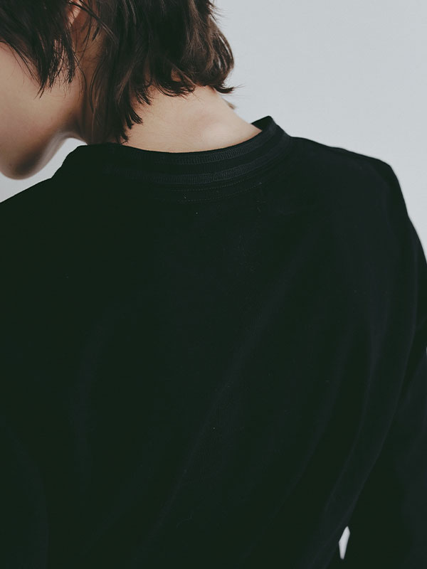アウトステッチクルーネックロンTee