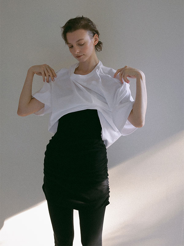 パイルギャザーミニスカート