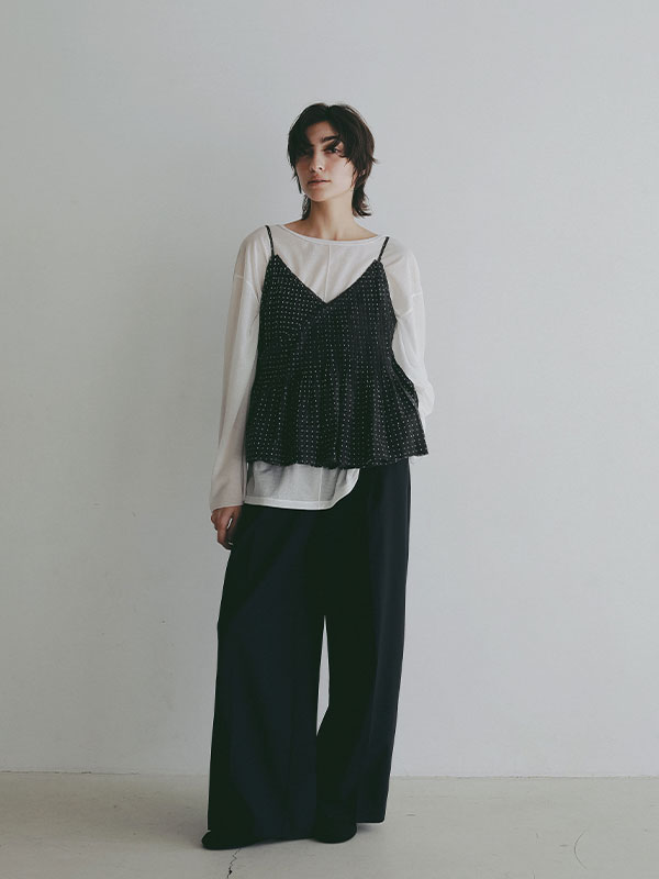 センターピンタックシアーロンTee