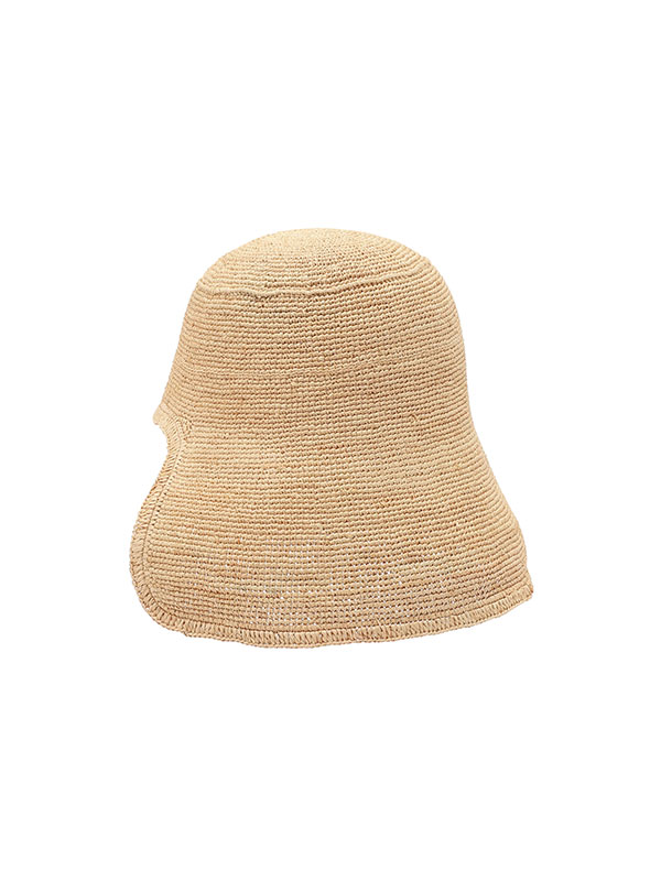ラフィアボンネットハット