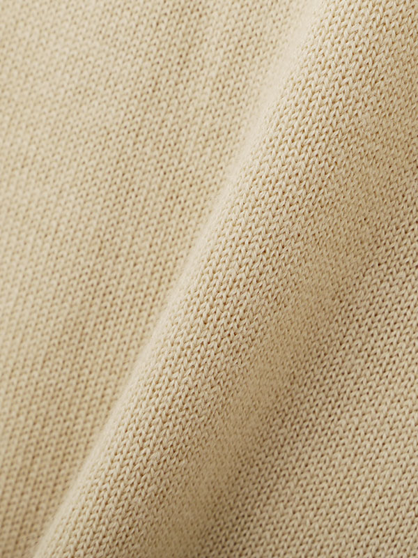 ウールラウンドネックIラインニットワンピース