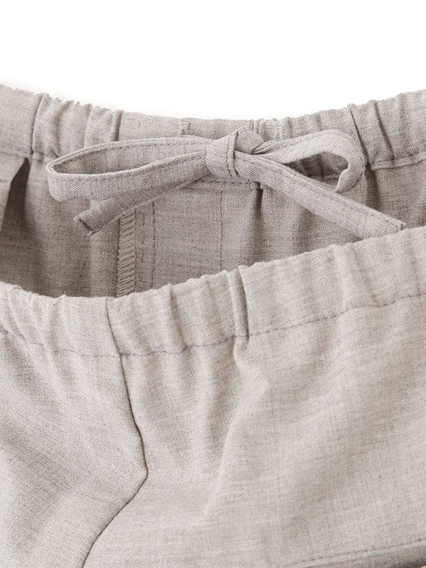 SANTEウエストドロストセミワイドパンツ