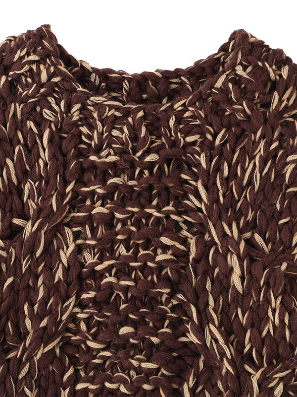 ハンドニットケーブルプルオーバー