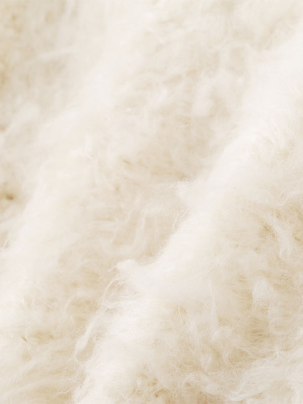 SANTEヘアリーシルクＶネックニットプルオーバー