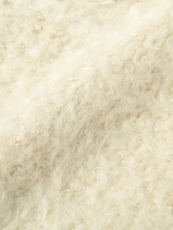 SANTEヘアリーシルクフリンジニットストール