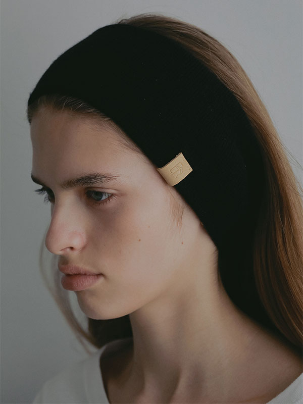 ウールカシミヤニットヘアバンド