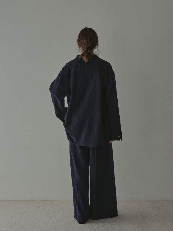 ウールツイルセミワイドパンツ