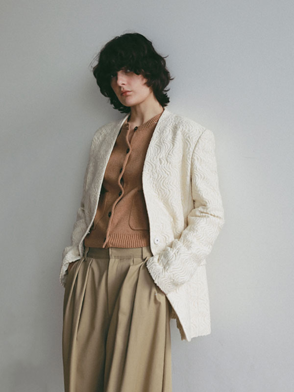 ミドルゲージコンパクトニットカーディガン