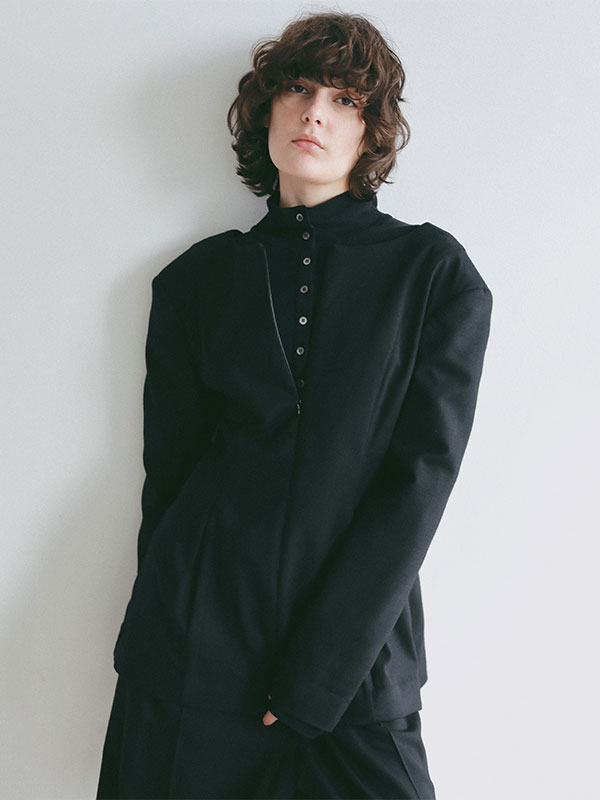 ガーゼフライスフロントオープンプルオーバー