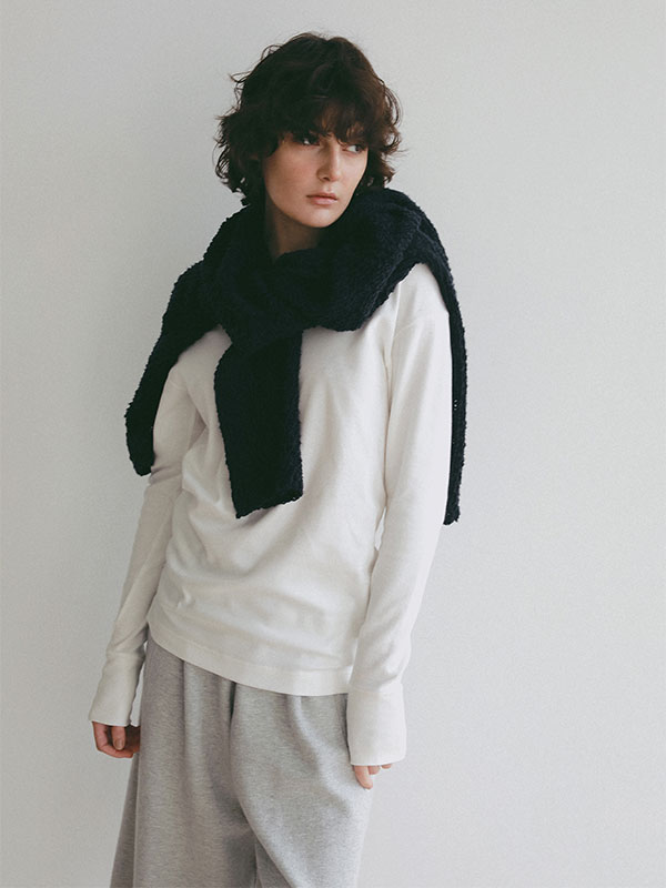 オーガニックコットンUネックロンTee