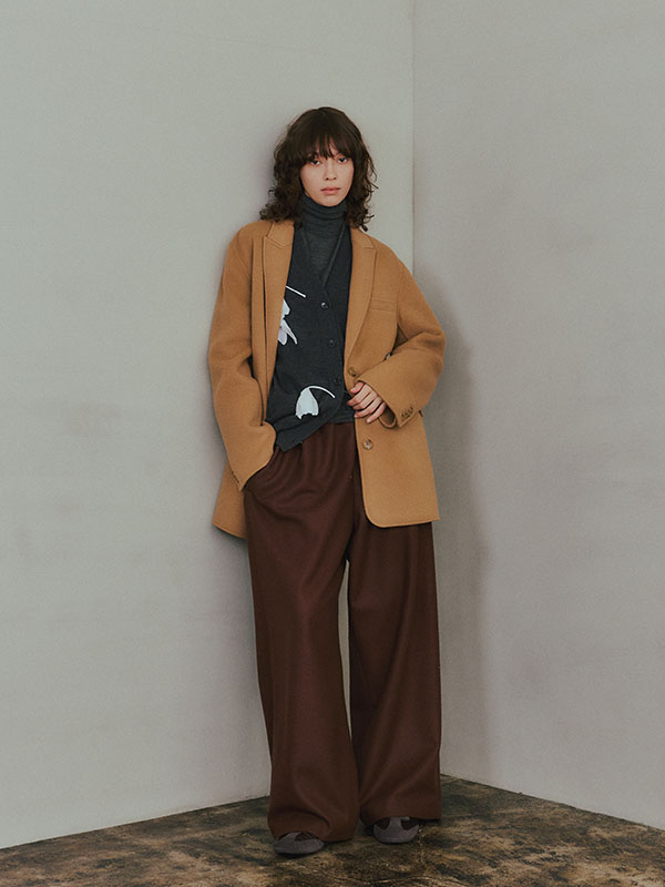 SANTEデザインタックメルトンパンツ