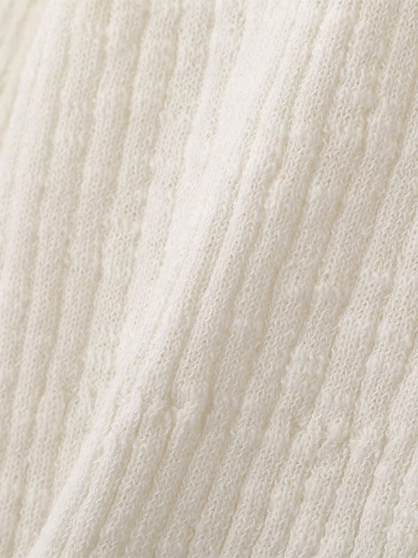 Vネックリブニットカーディガン